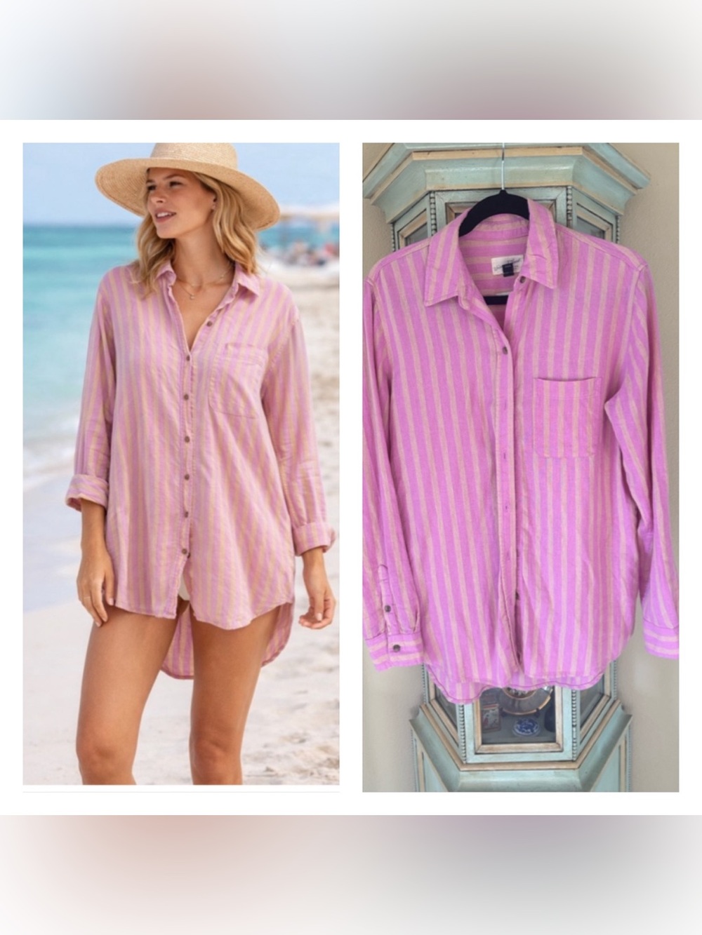 Lightweight Pink Striped Shirt
